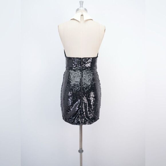 NWOT BRONX AND BANCO Wednesday Sequin Halterneck Mini Dress - Picture 8 of 16